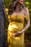 Fashion Sexy Solid Color Maternity Photoshoot Dress