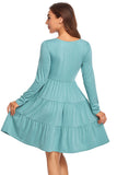 Fashionable Casual Cake Dress Long Sleeve Maternity Dress