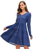 Fashionable Casual Cake Dress Long Sleeve Maternity Dress