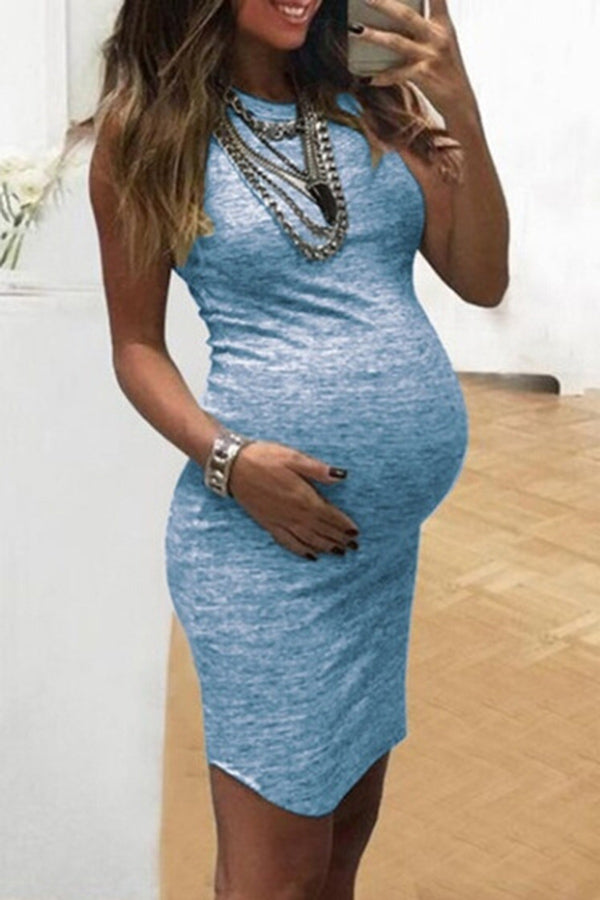 Fitted Sleeveless Short Maternity Dress Glamix Maternity Fitted Sleeveless Short Maternity Dress Glamix Maternity