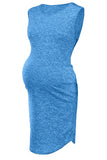 Fitted Sleeveless Short Maternity Dress