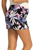 Floral Pregnancy Activewear Workout Maternity Shorts