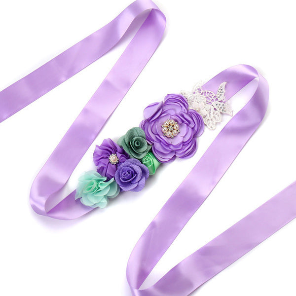 Floral Wedding Belt Flower Girl Sashes Glamix Maternity Floral Wedding Belt Flower Girl Sashes Glamix Maternity