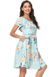 Floral Short Maternity & Nursing Dress