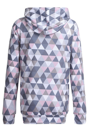 Geometric Drawstring Nursing Maternity Hoodie
