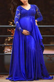 Gorgeous A-line Lace Maternity Photoshoot Gown