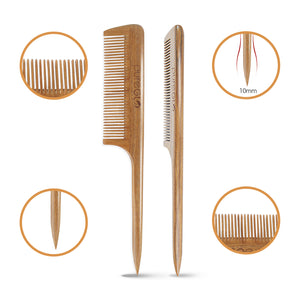 Natural Anti-static Wooden Teasing Hair Comb