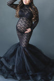 High Neck Mermaid Maternity Photoshoot Gown