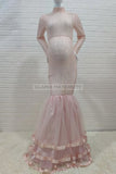 High Neck Mermaid Maternity Photoshoot Gown