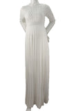 Lace Maternity Long Pleated Wedding Dress