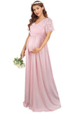 Lace Maxi Dress V-Neck Custom Maternity Photoshoot