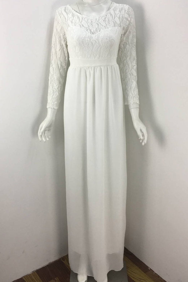 Lace Long-sleeve Maternity Maxi Dress Glamix Maternity Lace Long-sleeve Maternity Maxi Dress Glamix Maternity