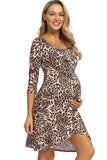 Leopard Labor Delivery Robe Nursing Nightgown