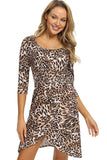 Leopard Labor Delivery Robe Nursing Nightgown