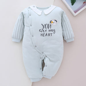 [0M-12M] Letter Print Puppy Pattern Newborn Baby Romper