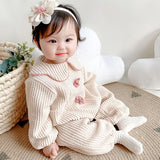 [3M-24M] Little Angel Padded Jumpsuit Lace Collar Romper