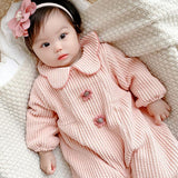 [3M-24M] Little Angel Padded Jumpsuit Lace Collar Romper