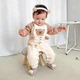 [3M-24M] Little Baby Cute Bear Long-Sleeved Thick Romper