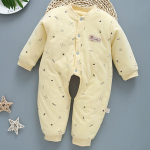 [3M-24M] Little Baby Cute Padded Print Warm Romper