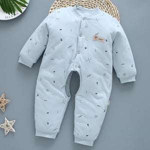 [3M-24M] Little Baby Cute Padded Print Warm Romper