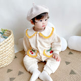 [3M-24M] Little Baby Winter Lace Collar Long Sleeve Romper