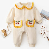 [3M-24M] Little Baby Winter Lace Collar Long Sleeve Romper