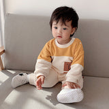 [3M-24M] Little Baby Winter Plus Velvet Stitching Romper