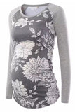 Long Sleeve Warm Pajama Maternity Printed Casual Top