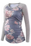 Long Sleeve Warm Top Maternity Print T-shirt