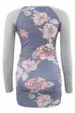 Long Sleeve Warm Top Maternity Print T-shirt