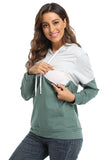 Long-Sleeved Cotton Breastfeeding Top Breastfeeding Comfort Hoodie