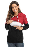 Long-Sleeved Cotton Breastfeeding Top Breastfeeding Comfort Hoodie