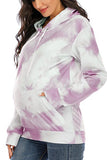 Long Sleeves Tie-Dye Top Zipper Breastfeeding Hoodie