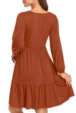 Long Sleeves V-Neck Short Maternity Dress