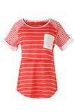 Loose Striped Top Breastfeeding Short Sleeve Comfortable Pajamas