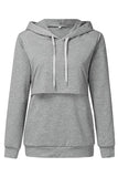 Maternity Care Comfortable Hoodie Breastfeeding Sweatshirt