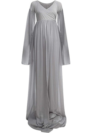 Strapless Sweatheart Off-the-shoulder Chiffon Maternity Gown