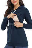 Maternity Nursing Hoodie Pregnancy Breastfeeding Sweatshirt 