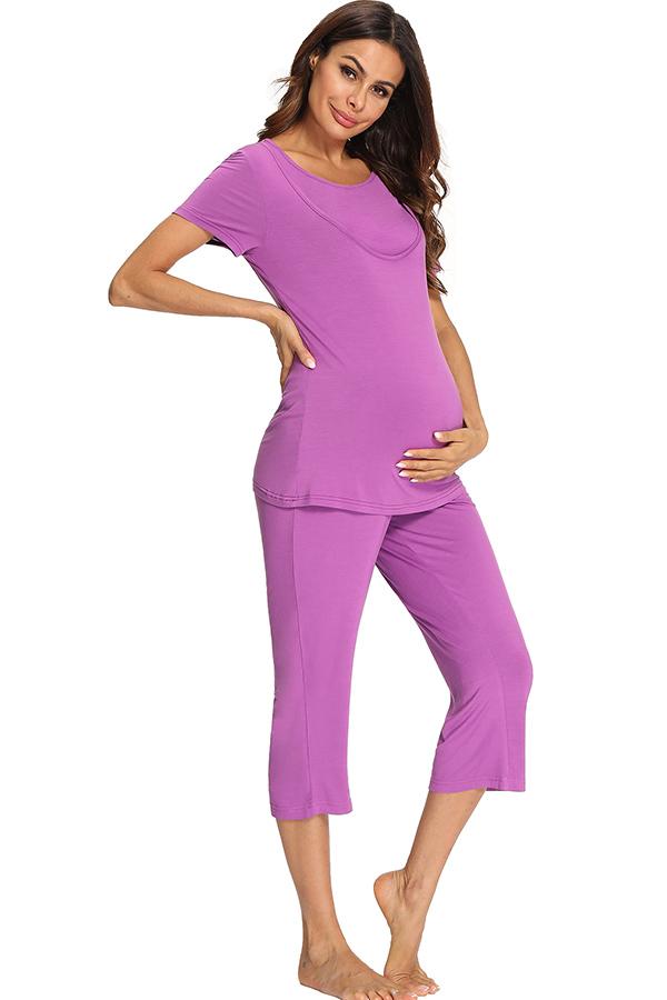 Maternity Nursing Pajama Sets Two Pieces Sleepwear