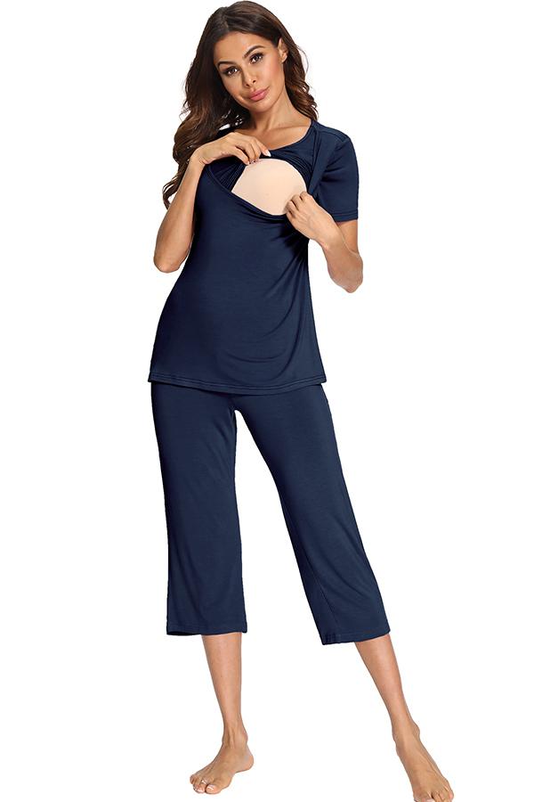 Maternity Nursing Pajama Sets Two Pieces Sleepwear – Glamix Maternity