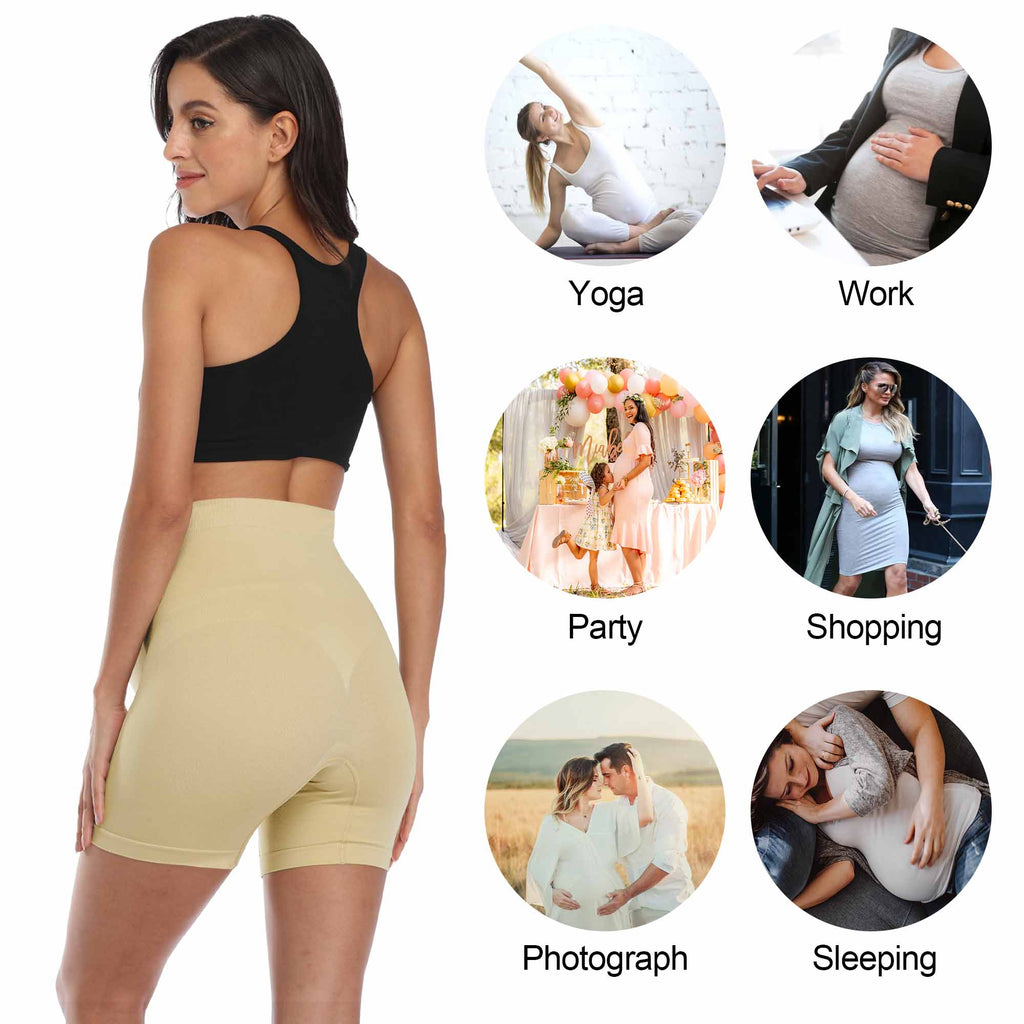 Seamless Maternity Shapewear, Belly Support Pregnancy Boyshorts for  Maternity Photography and Baby Shower Dresses