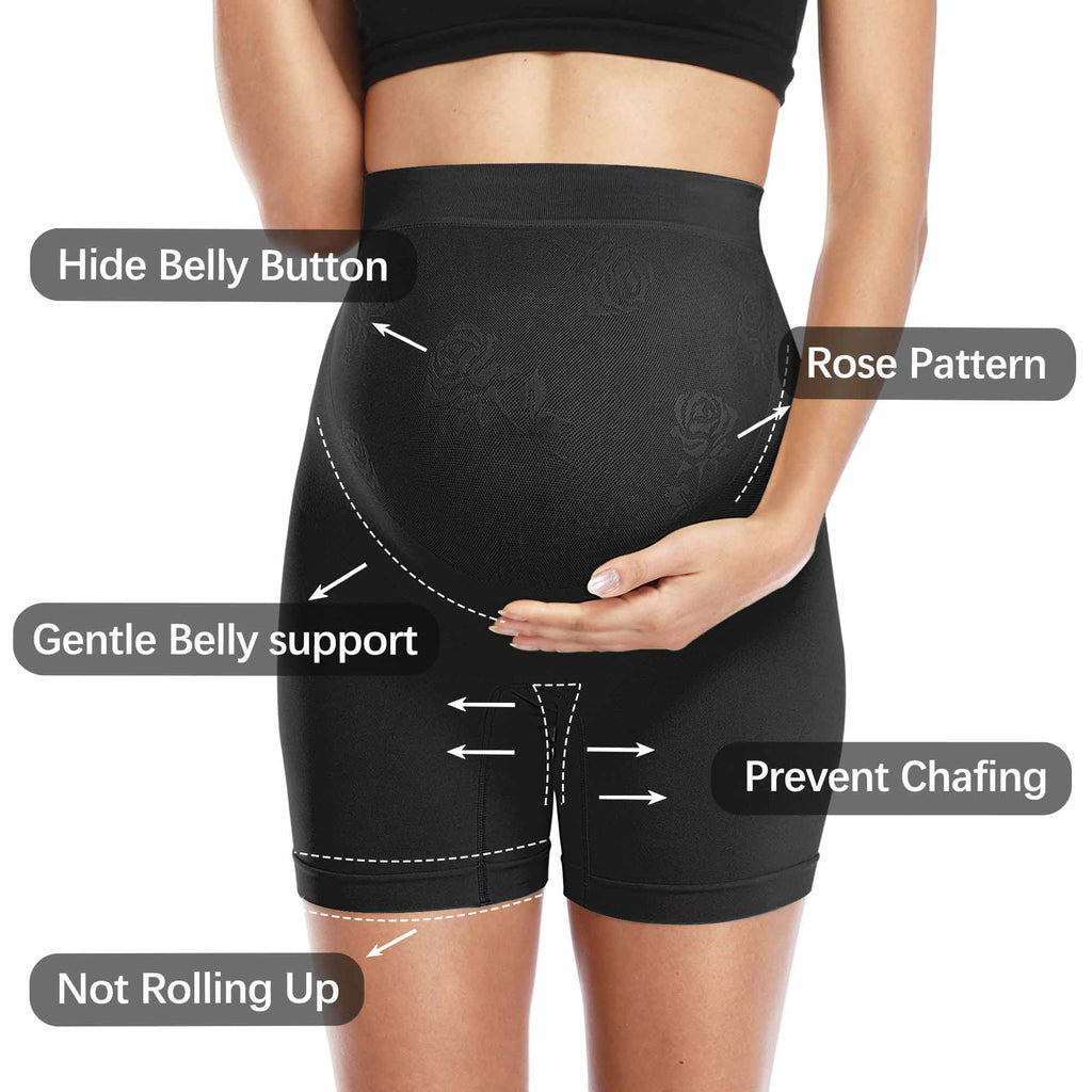 2-Pack Maternity Shapewear Belly Support Panties (Nude+Black) – Glamix  Maternity