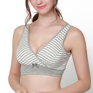 Maternity Striped Nursing Bra
