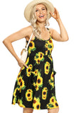 Multiple Sunflower Slings Dress Short Maternity Dress