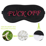 Natural Pure Silk Eye Mask With Letters