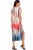 New Printed Short Sleeves Maternity Midi Dress