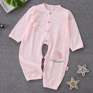 [3M-18M] Newborn Baby Cotton Thin Long-Sleeved Romper