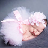 [0M-6M] Newborn Baby Girls Elegant Lace Tutu Photoshoots Suit