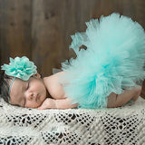 [0M-6M] Newborn Baby Girls Elegant Lace Tutu Photoshoots Suit