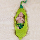 [0M-3M] Newborn Baby Pea Knitted Sleeping Bag Photoshoot Props